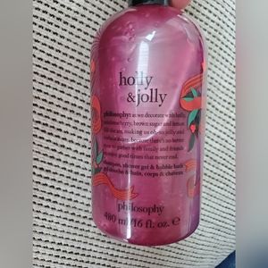 Philosophy holly and jolly shampoo, shower gel, and bubble bath